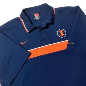 U of I‎ Nike Polo Shirt Men's Size Small University of Illinois Fighting Illini